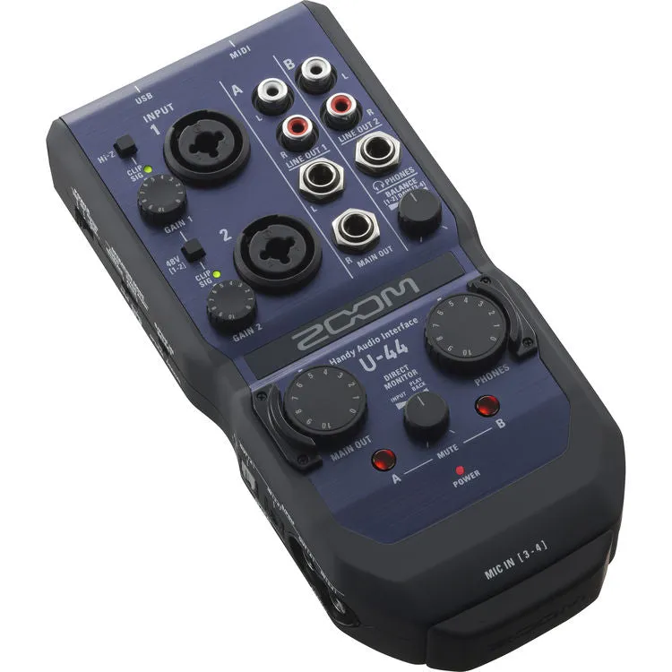 Zoom U-44 (U44) USB Mobile Recording and Performing Handy 4-In/4-Out Audio Interface